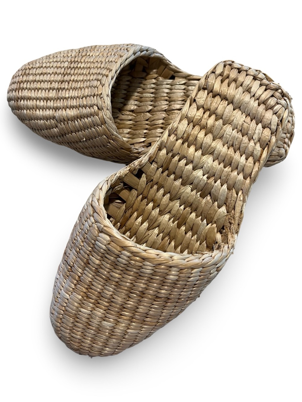 Handmade Natural Woven Straw Slippers Slides Boho Mules 7.5W